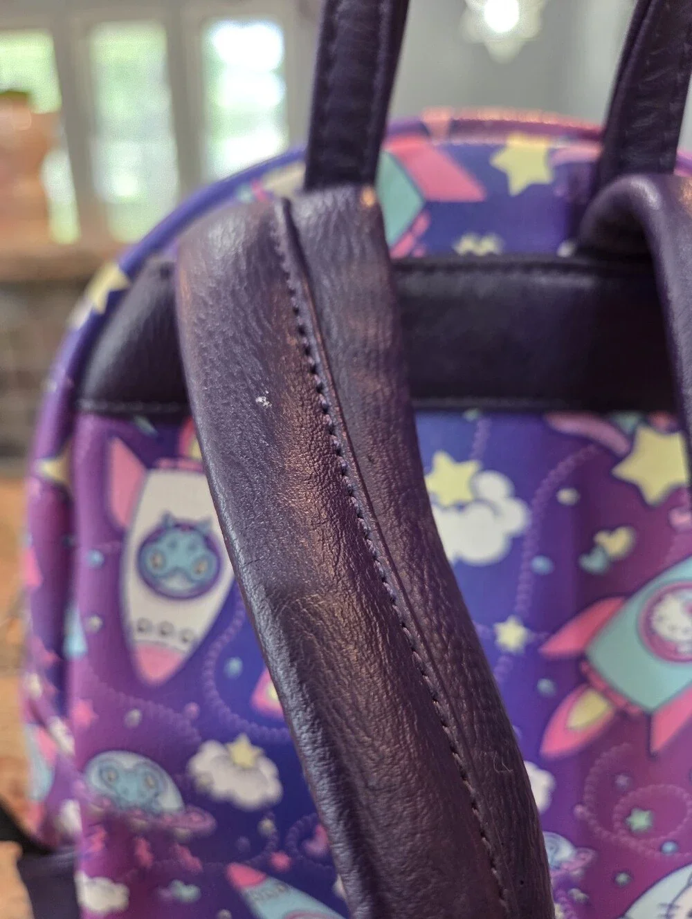 Loungefly Mini Backpack Sanrio Hello Kitty Stars Spaceships Zipper Adjustable